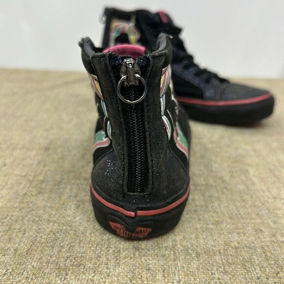 vans off the wall rainbow unicorn kids shoes sz 2 - Picture 3 of 5